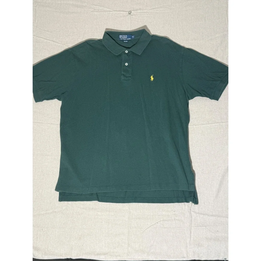Polo Ralph Lauren Mens XL Hunter Green Short Sleeve Cotton Pique Polo Shirt